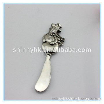 Hot sale Christmas series metal alloy butter knife
